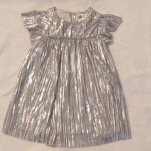 Baby B'gosh Silver Ruffle Dress